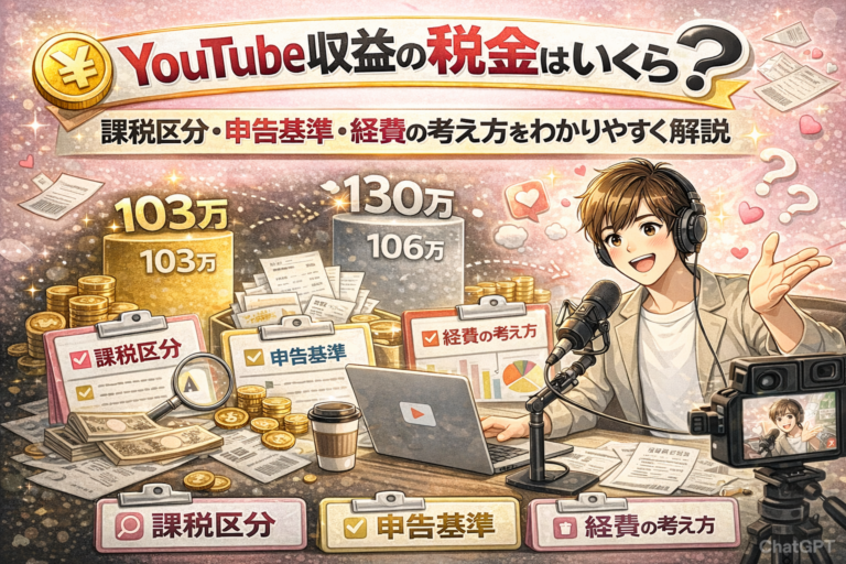 YouTube収益の税金はいくら？課税区分・申告基準・経費の考え方をわかりやすく解説