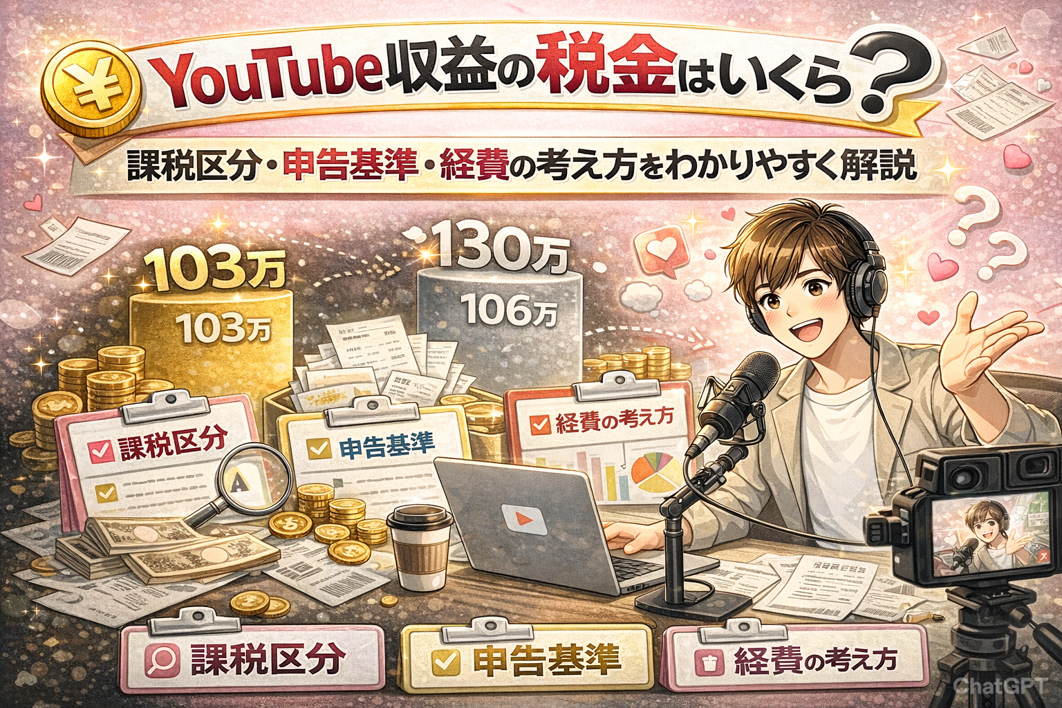 YouTube収益の税金はいくら？課税区分・申告基準・経費の考え方をわかりやすく解説