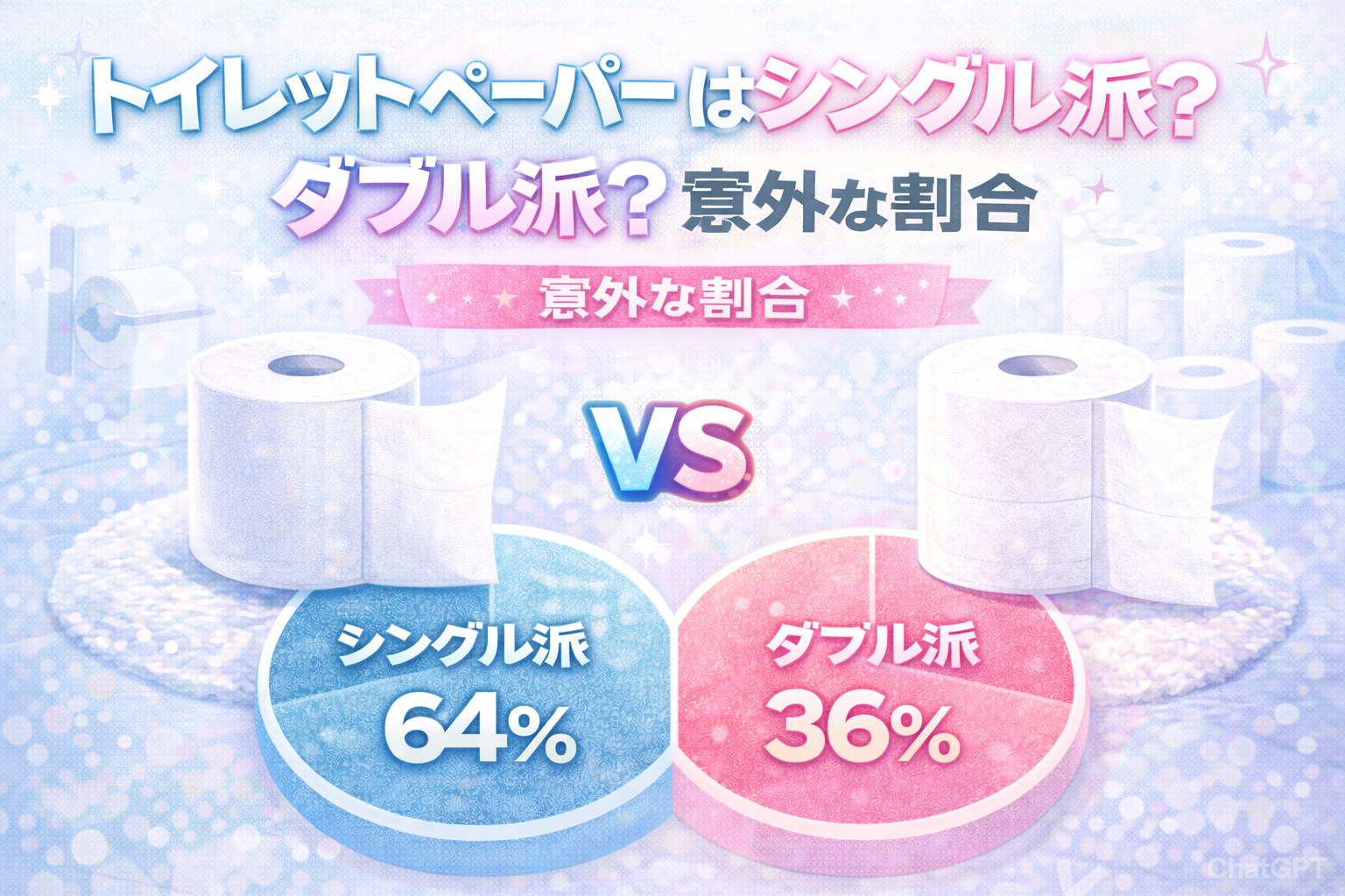 トイレットペーパーはシングル派？ダブル派？意外な割合
