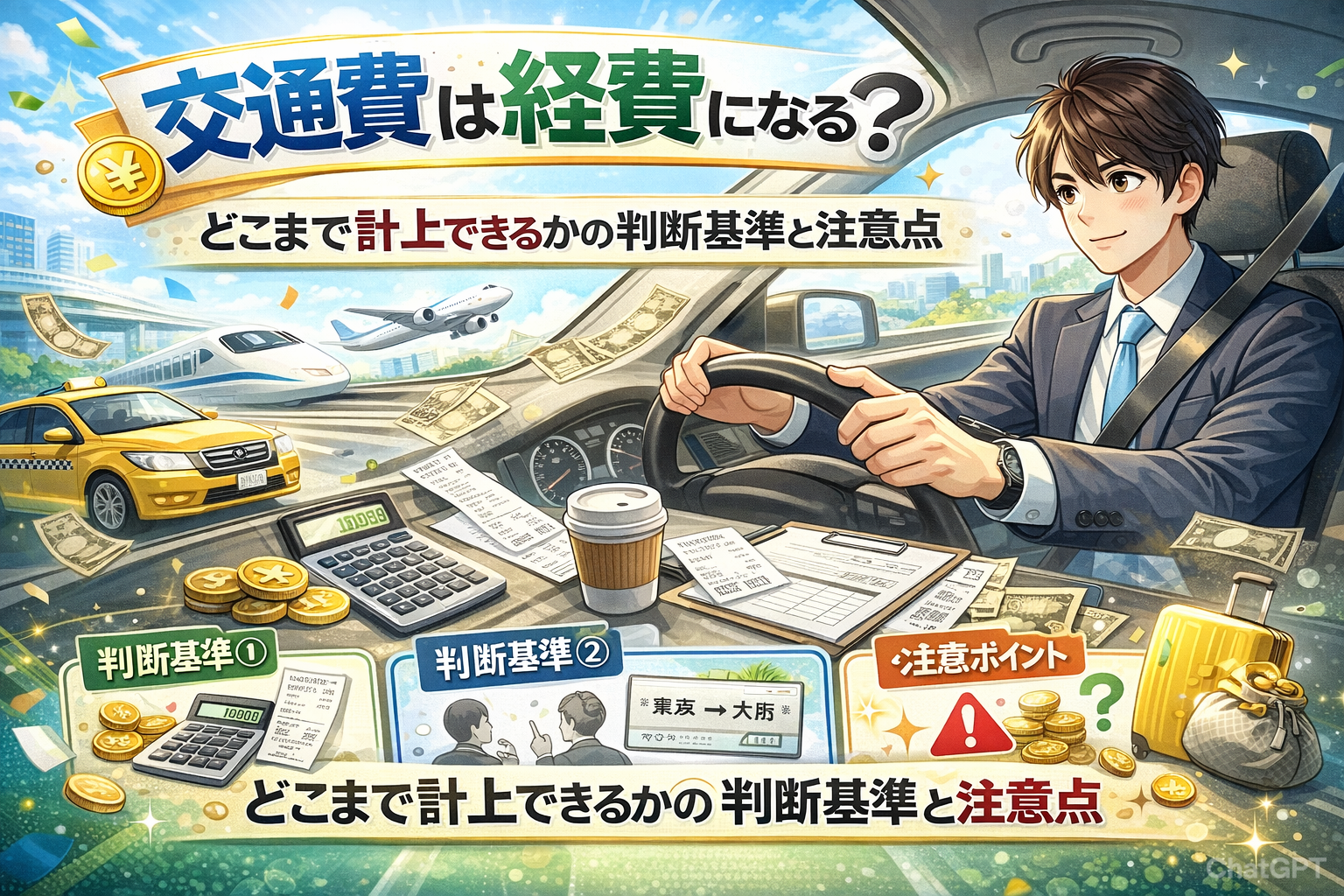 交通費は経費になる？どこまで計上できるかの判断基準と注意点