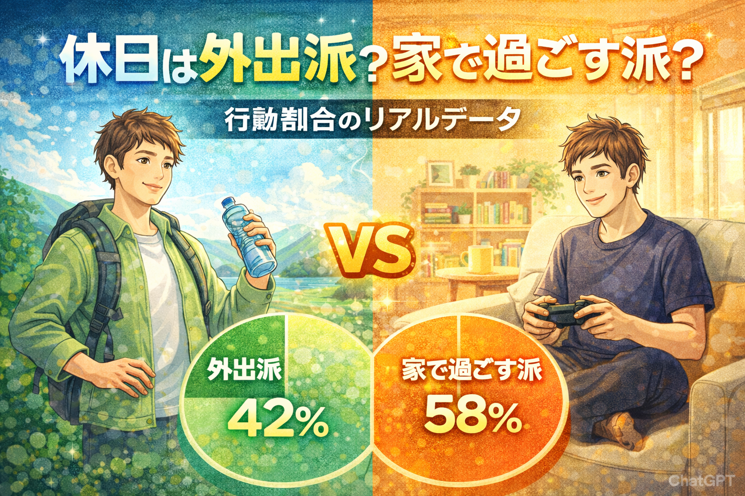 休日は外出派？家で過ごす派？行動割合のリアルデータ