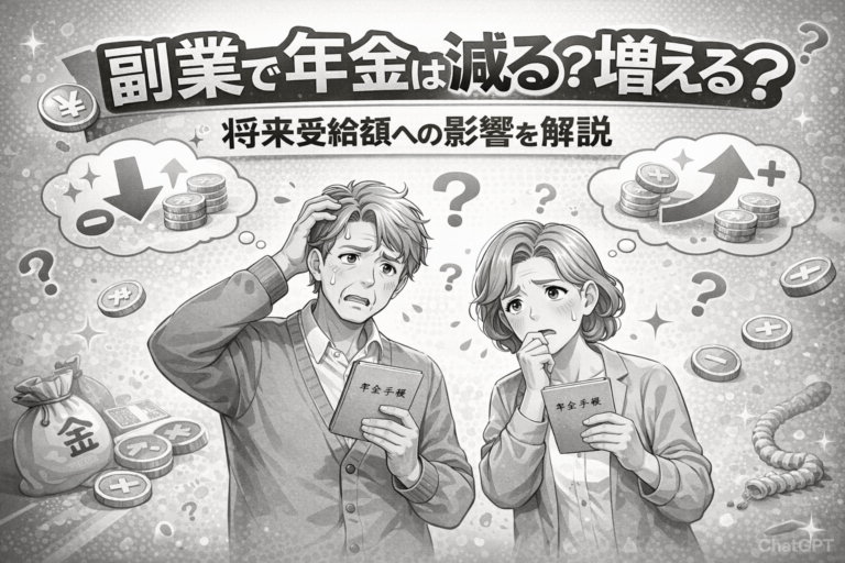 副業で年金は減る？増える？将来受給額への影響を解説