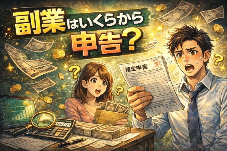 副業と申告に関するイラスト