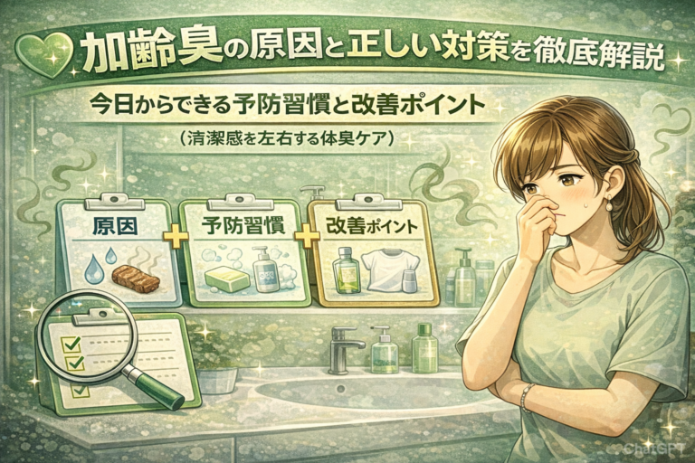 加齢臭の原因と正しい対策を徹底解説｜今日からできる予防習慣と改善ポイント完全ガイド（清潔感を左右する体臭ケア）