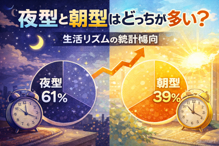 夜型と朝型はどっちが多い？生活リズムの統計傾向