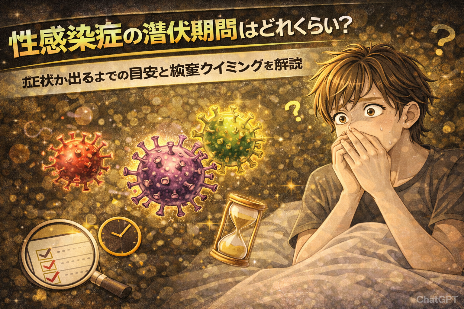 性感染症の潜伏期間はどれくらい？症状が出るまでの目安と検査タイミングを解説