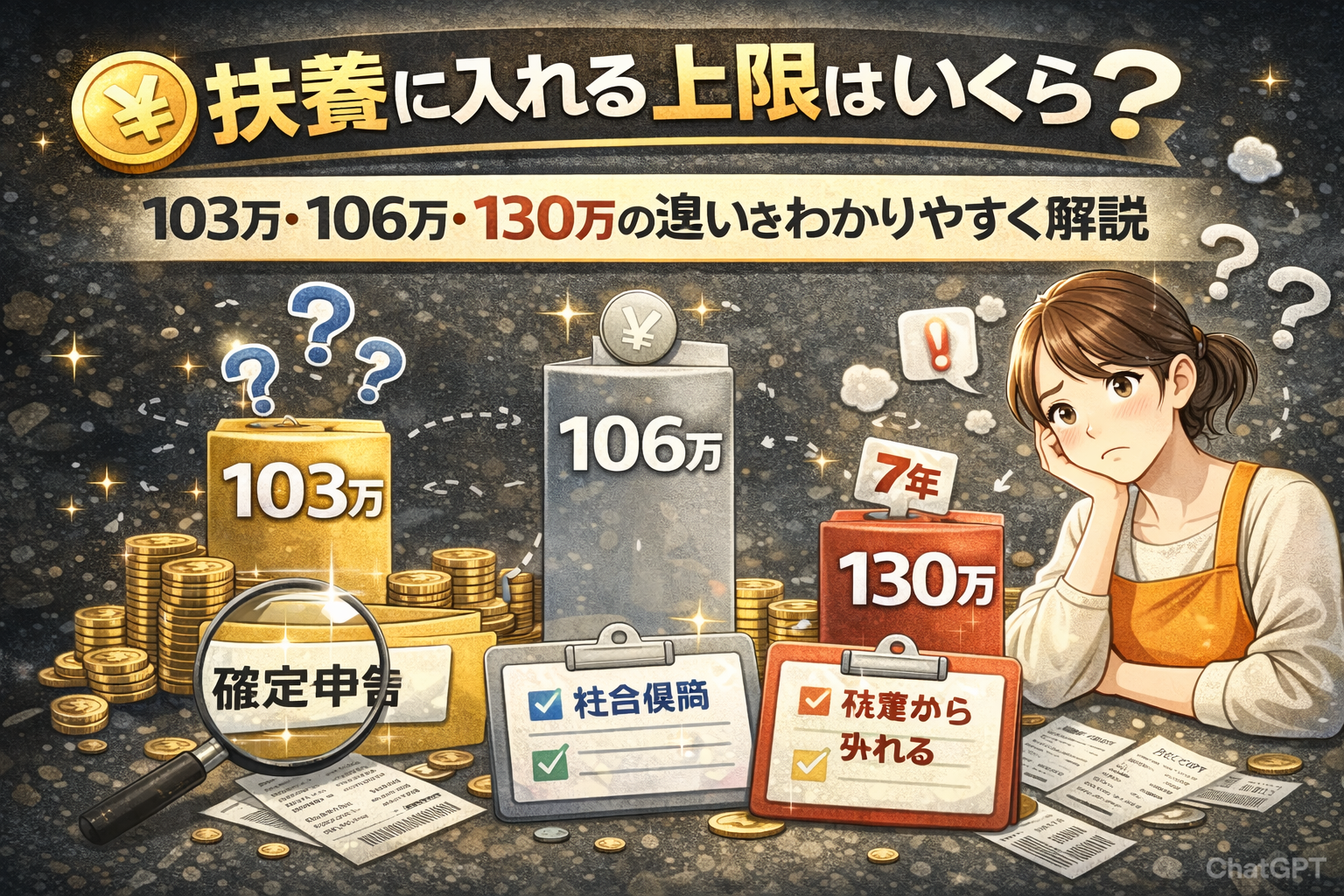 扶養に入れる上限はいくら？103万・106万・130万の違いをわかりやすく解説