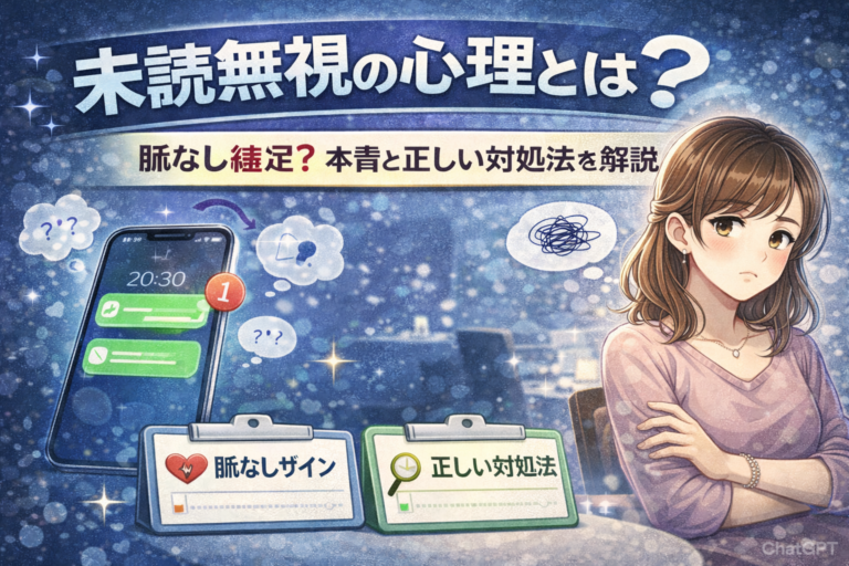 未読無視の心理とは？脈なし確定？本音と正しい対処法を解説