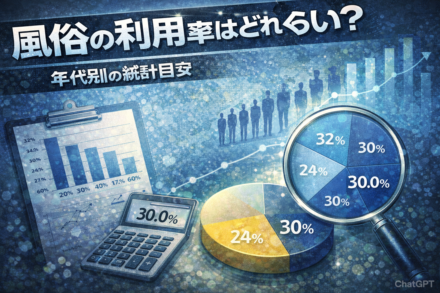 風俗の利用率はどれくらい？年代別の統計目安