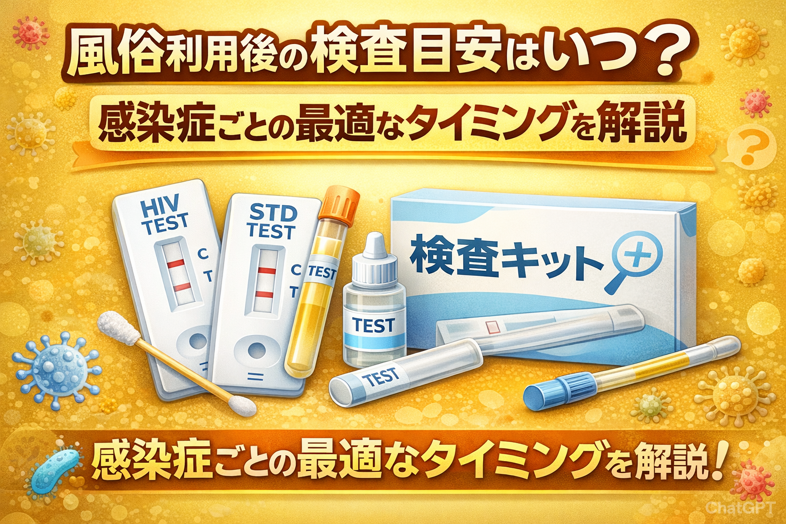 風俗利用後の検査目安はいつ？感染症ごとの最適なタイミングを解説